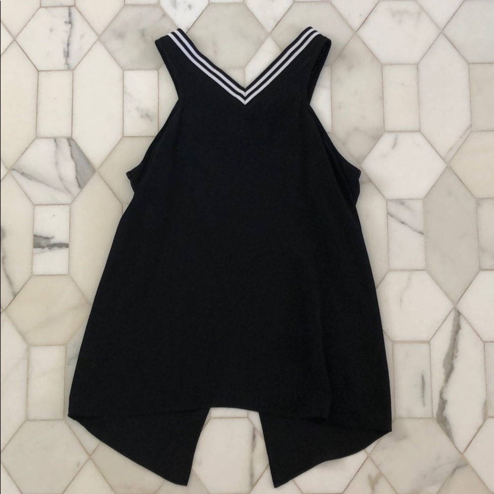 Black Express open back shirt